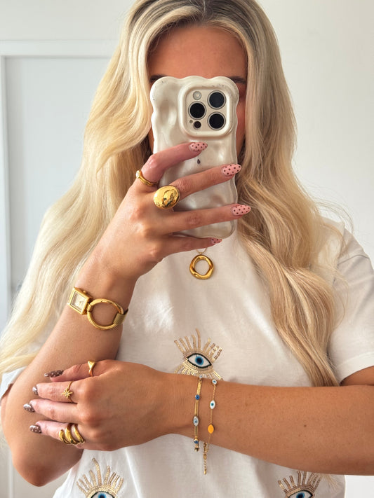 Evil Eye Snake Bracelet